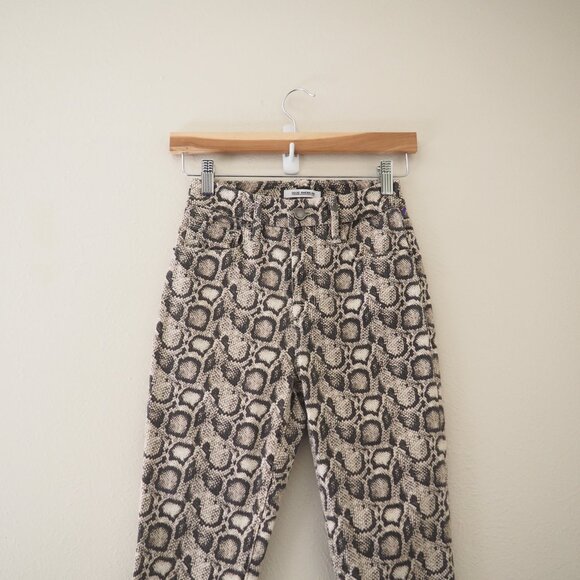 Good American Good Legs Snake Print High Rise Skinny Jeans sz 0 / 25 - Picture 4 of 7